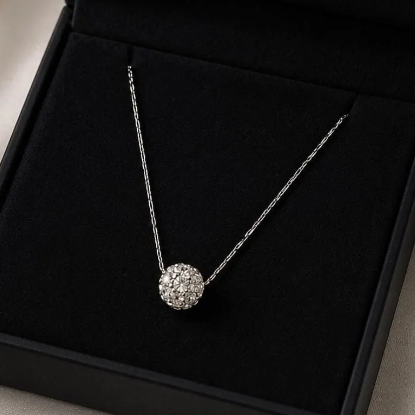 Rhinestone Pavé Bead Necklace