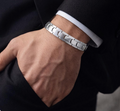 Men’s Stainless Steel, Magnetic Silver Link Bracelet