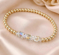 Gold, Swarovski Crystal Bracelet, Minimalist